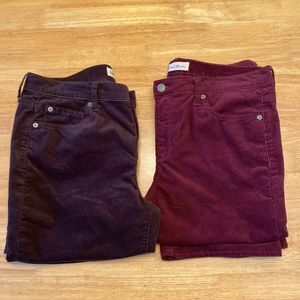 TWO pairs of GAP baby boot corduroys, size 12
